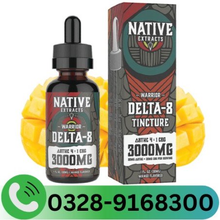Native Extracts Warrior Delta8 4 1 CBG Tincture 3000mg in Pakistan
